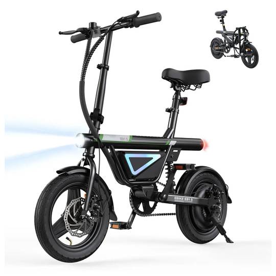 Bicicleta elétrica Urbana Xroymexroy EB1S / Dobrável / Preto / 24 kg